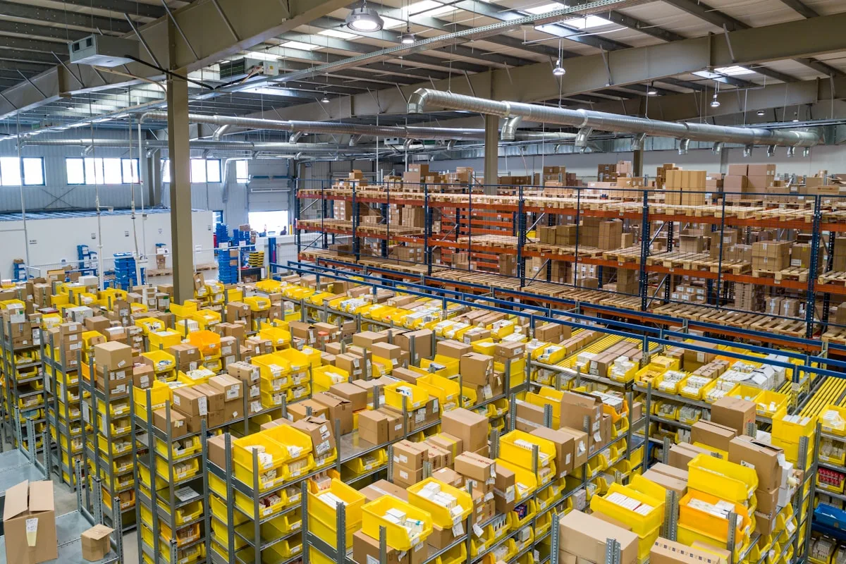 Hızlı ticaret siparişlerini hazırlayan lojistik operasyonu